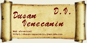 Dušan Venečanin vizit kartica